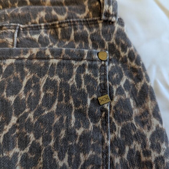 Genetic Denim The Karlie Size 26 Cropped Leopard Print Skinny Jeans - Picture 14 of 16